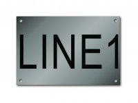 Stainless Steel Nameplate - 4" x 6" - 2" Text