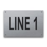 Stainless Steel Nameplate - 4" x 6" - 2" Text