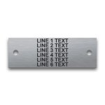 Stainless Steel Nameplate - 1" x 3" - 1/8" Text - Mtg Holes