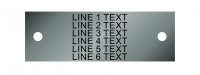 Stainless Steel Nameplate - 1" x 3" - 1/8" Text - Mtg Holes