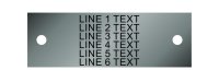 Stainless Steel Nameplate - 1" x 3" - 1/8" Text - Mtg Holes