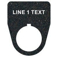 Textured Plastic Legend Plate - 22mm Traditional - 1 Line