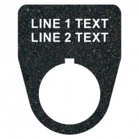 Textured Plastic Legend Plate - 22mm Traditional - 2 Lines