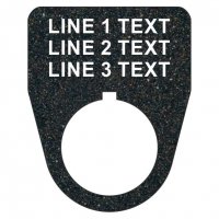 Textured Plastic Legend Plate - 22mm Traditional - 3 Lines