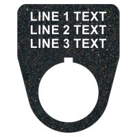 Textured Plastic Legend Plate - 22mm Traditional - 3 Lines