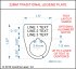 (image for) Textured Plastic Legend Plate - 22mm Traditional 180 - 2 Lines