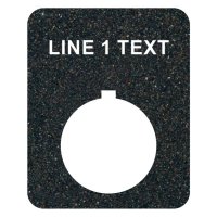 Textured Plastic Legend Plate - 22mm Rectangular - 1 Line