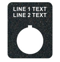 Textured Plastic Legend Plate - 22mm Rectangular - 2 Lines