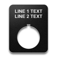 Heavy-Duty Plastic Legend Plate - 22mm Rectangular - 2 Lines