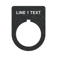 Textured Plastic Legend Plate - 22mm AB 800F 11X Font S - 1 Line