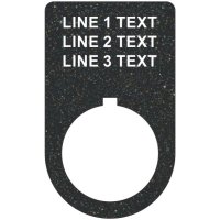 Textured Plastic Legend Plate - 22mm AB 800F 12X Font S - 3 Lines