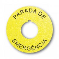 Textured Plastic Legend Plate - 22mm Emergency Stop - French