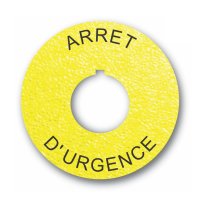 Textured Plastic Legend Plate - 22mm Emergency Stop - Spanish-English