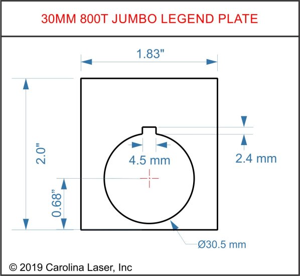 Textured Plastic Legend Plate - 30mm 800T Jumbo - Blank - Click Image to Close