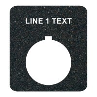 (image for) Textured Plastic Legend Plate - 30mm Rectangular - 1 Line