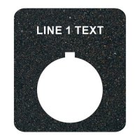 Textured Plastic Legend Plate - 30mm Rectangular - 1 Line