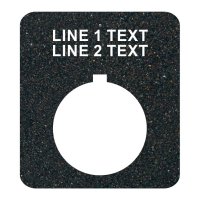 (image for) Textured Plastic Legend Plate - 30mm Rectangular - 2 Lines