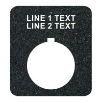 Textured Plastic Legend Plate - 30mm Rectangular - 2 Lines