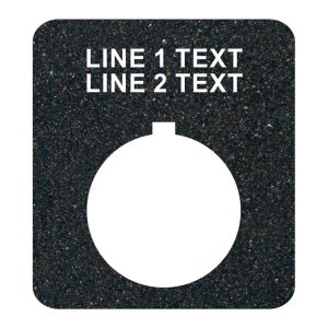 (image for) Textured Plastic Legend Plate - 30mm Rectangular - 2 Lines