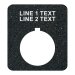 (image for) Textured Plastic Legend Plate - 30mm Rectangular - 2 Lines