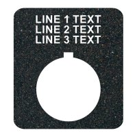 (image for) Textured Plastic Legend Plate - 30mm Rectangular - 3 Lines