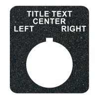 Textured Plastic Legend Plate - 30mm Rectangular - Selector Switch