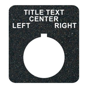 (image for) Textured Plastic Legend Plate - 30mm Rectangular - Selector Switch