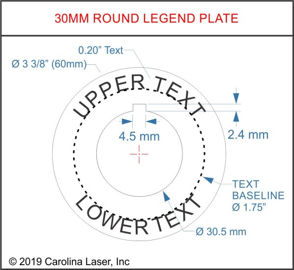 Textured Plastic Legend Plate - 30mm Emergency Stop - Click Image to Close