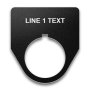 Heavy-Duty Plastic Legend Plate - 30mm Traditional - 1 Line