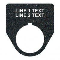 Textured Plastic Legend Plate - 30mm Traditional - 2 Lines