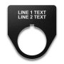 Heavy-Duty Plastic Legend Plate - 30mm Traditional - 2 Lines