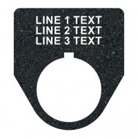 Textured Plastic Legend Plate - 30mm Traditional - 3 Lines