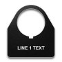 Heavy-Duty Plastic Legend Plate - 30mm Traditional 180 - 1 Line