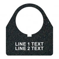 Textured Plastic Legend Plate - 30mm Traditional 180 - 2 Lines