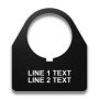 Heavy-Duty Plastic Legend Plate - 30mm Traditional 180 - 2 Lines