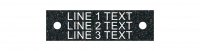 Textured Plastic Nameplate - 1/2"x 1 3/4" - 1/8" Text - Mtg Holes