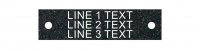 Textured Plastic Nameplate - 1/2"x 2" - 1/8" Text - Mtg Holes