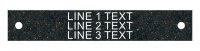 Textured Plastic Nameplate - 1/2"x 3" - 1/8" Text - Mtg Holes