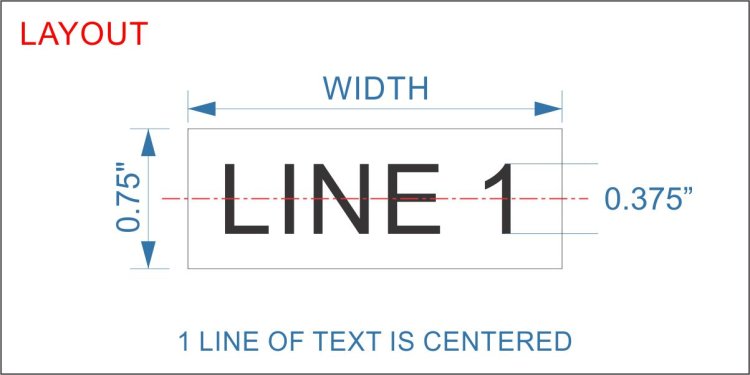 Modal Additional Images for Textured Plastic Nameplate - 3/4" x 1" - 3/8" Text