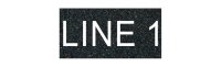 Textured Plastic Nameplate - 3/4" x 1 1/2" - 3/8" Text