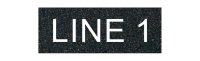 Textured Plastic Nameplate - 3/4" x 2" - 3/8" Text