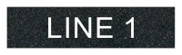 Textured Plastic Nameplate - 3/4" x 3" - 3/8" Text