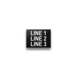 Heavy-Duty Plastic Nameplate - 3/4" x 1" - 3/16" Text