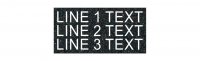 Textured Plastic Nameplate - 3/4" x 1 1/2" - 3/16" Text