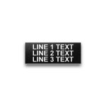 Heavy-Duty Plastic Nameplate - 3/4" x 2" - 3/16" Text