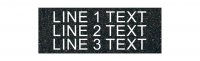 Textured Plastic Nameplate - 3/4" x 2" - 3/16" Text