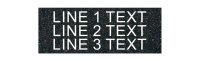 Textured Plastic Nameplate - 3/4" x 2" - 3/16" Text