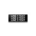 Heavy-Duty Plastic Nameplate - 3/4" x 2" - 3/16" Text