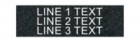 Textured Plastic Nameplate - 3/4" x 2 1/2" - 3/16" Text