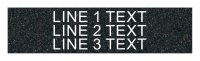 Textured Plastic Nameplate - 3/4" x 3" - 3/16" Text